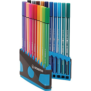 STABILO Stylo-feutres Pen 68, ColorParade, étui de 20 feutres, pointes moyennes, couleurs d'encre assorties STABILO Stylo-feutres Pen 68, ColorParade, étui de 20 feutres, pointes moyennes, couleurs d'encre assorties