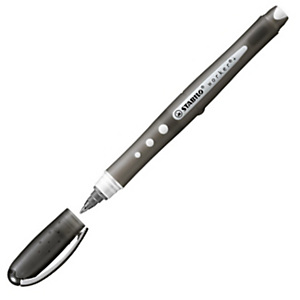 STABILO Stylo roller, Worker, pointe de 0,5 mm, avec zone de préhension, corps gris, encre noire STABILO Stylo roller, Worker, pointe de 0,5 mm, avec zone de préhension, corps gris, encre noire