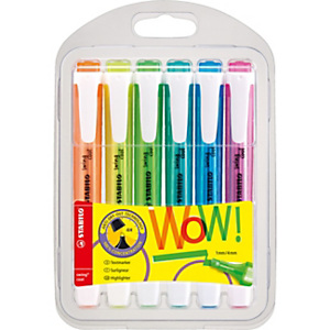 STABILO swing cool Pastel Surligneur pointe biseautée 1 et 4 mm - Coloris assortis fluo - Pochette de 6 STABILO swing cool Pastel Surligneur pointe biseautée 1 et 4 mm - Coloris assortis fluo - Pochette de 6