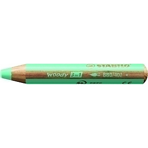 STABILO Woody 3 en 1 Lápices de colores, Lápiz de color, cera y acuarela, todo en uno, Mina XXL 10 mm, PEFC, cuerpo redondo, 5 lapices, azul pastel STABILO Woody 3 en 1 Lápices de colores, Lápiz de color, cera y acuarela, todo en uno, Mina XXL 10 mm, PEFC, cuerpo redondo, 5 lapices, azul pastel