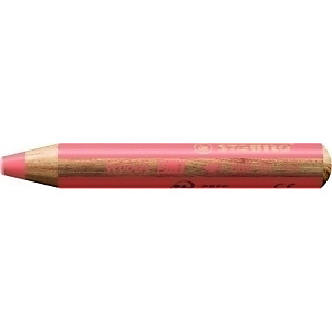 STABILO Woody 3 en 1 Lápices de colores, Lápiz de color, cera y acuarela, todo en uno, Mina XXL 10 mm, PEFC, cuerpo redondo, 5 lapices, rojo pastel STABILO Woody 3 en 1 Lápices de colores, Lápiz de color, cera y acuarela, todo en uno, Mina XXL 10 mm, PEFC, cuerpo redondo, 5 lapices, rojo pastel