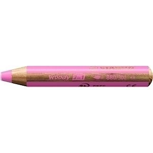 STABILO Woody 3 en 1 Lápices de colores, Lápiz de color, cera y acuarela, todo en uno, Mina XXL 10 mm, PEFC, cuerpo redondo, 5 lapices, rosa pastel STABILO Woody 3 en 1 Lápices de colores, Lápiz de color, cera y acuarela, todo en uno, Mina XXL 10 mm, PEFC, cuerpo redondo, 5 lapices, rosa pastel