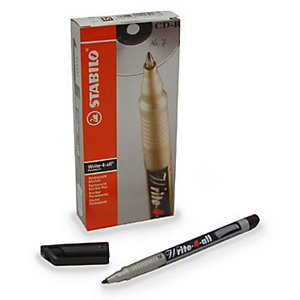 stabilo write-4-all®, marcatore permanente, punta tonda, 1 mm, nero (confezione 10 pezzi)