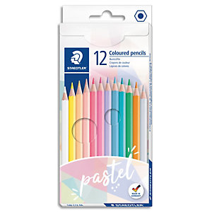 STAEDTLER® 146 - Etui carton 12 crayons de couleur assortis - Edition pastel