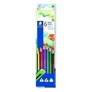 STAEDTLER 187 Noris colour Wopex Lápices de colores, triangular, estuche de 6, colores surtidos