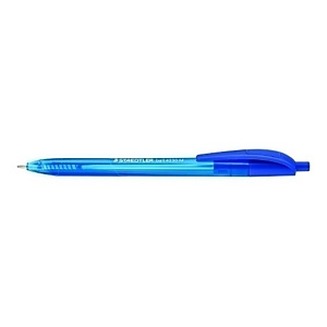 Staedtler 4230 Bolígrafo de punta de bola, retráctil, punta mediana de 1 mm, cuerpo azul, tinta azul