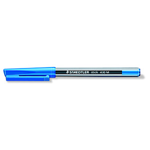 Staedtler 430 Bolígrafo de punta de bola, punta mediana de 1 mm, cuerpo translúcido, tinta azul Staedtler 430 Bolígrafo de punta de bola, punta mediana de 1 mm, cuerpo translúcido, tinta azul