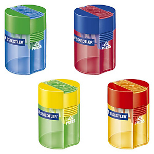 Staedtler 512 Sacapuntas de dos orificios con depósito Staedtler 512 Sacapuntas de dos orificios con depósito