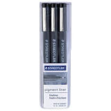 Staedtler Bolígrafo fineliner pigmento delineador, tamaños de punta variados, cuerpo negro, tinta negra Staedtler Bolígrafo fineliner pigmento delineador, tamaños de punta variados, cuerpo negro, tinta negra