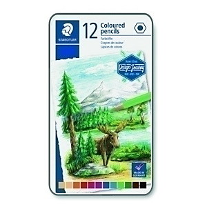STAEDTLER Design Journey 146 Lápices de Colores, hexagonal, estuche de metal de 12, colores surtidos STAEDTLER Design Journey 146 Lápices de Colores, hexagonal, estuche de metal de 12, colores surtidos