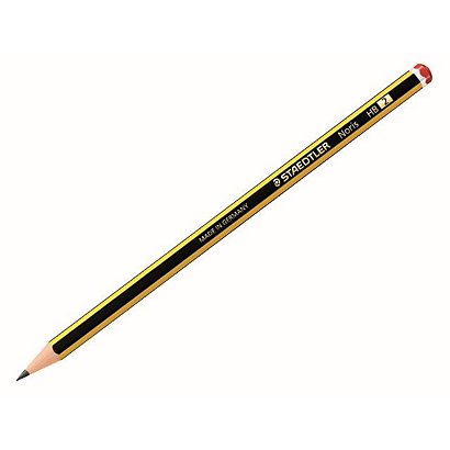 STAEDTLER Grafietpotlood HB loodstift, zeshoekige gele en zwarte huls (per set van 12) - 1
