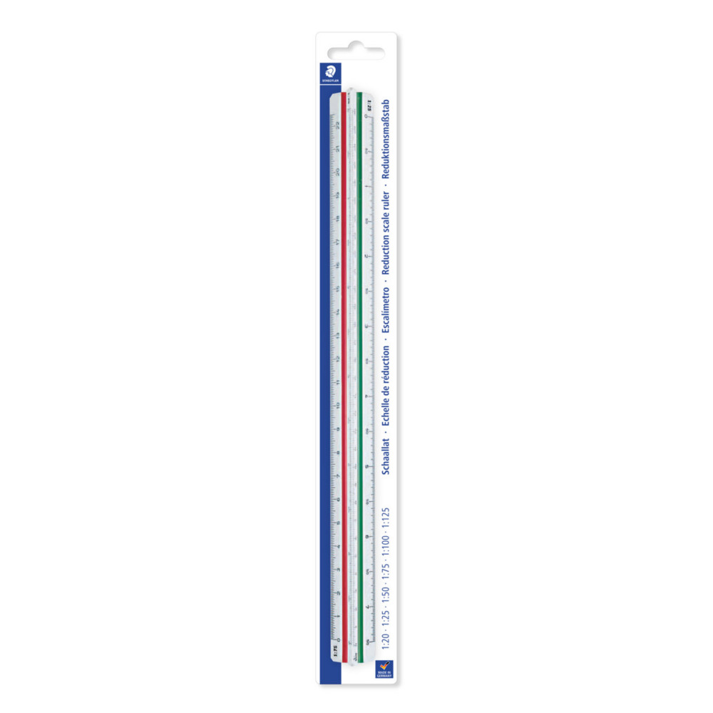 Staedtler Kutch Règle Mars® 561 à échelle de réduction 1:20 - 1:125  avec code couleur 30 cm