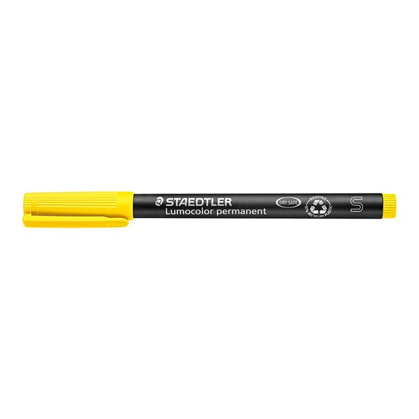 STAEDTLER Lumocolor 313 Rotulador permanente, punta ojival extrafina, 0,4 mm, amarillo - 3