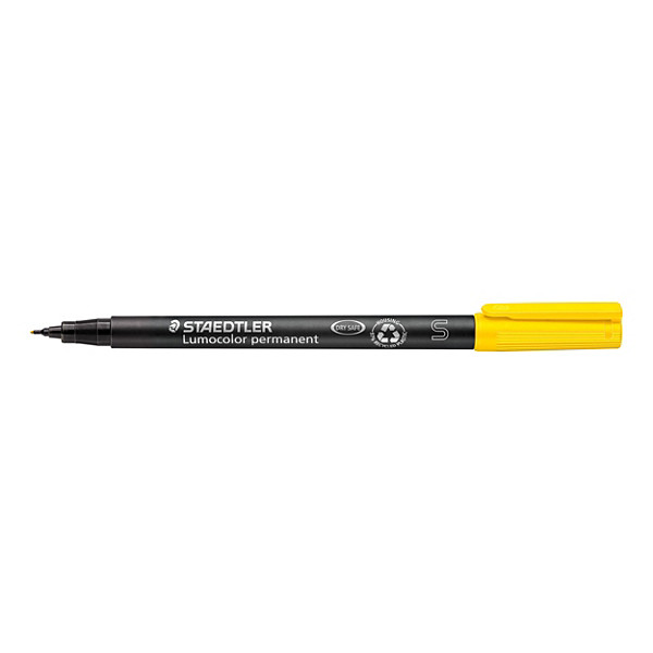 STAEDTLER Lumocolor 313 Rotulador permanente, punta ojival extrafina, 0,4 mm, amarillo - 1