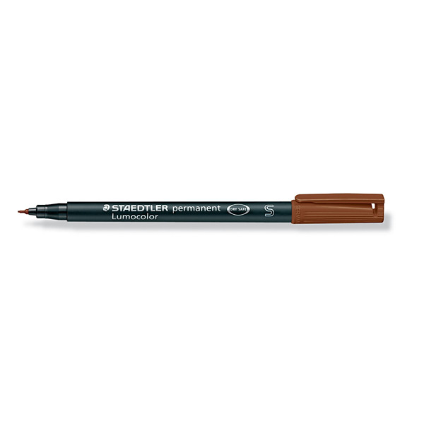 STAEDTLER Lumocolor 313 Rotulador permanente, punta ojival extrafina, 0,4 mm, marrón