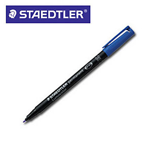 STAEDTLER Lumocolor 317, Marcatore permanente, Punta media, 1 mm, Blu (confezione 10 pezzi)