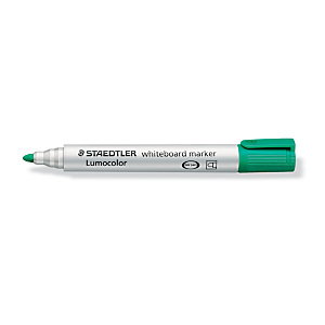 STAEDTLER Lumocolor 351-S, rotulador para pizarra blanca, punta ojival, 2 mm, verde