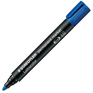 STAEDTLER Lumocolor 352 Marcador permanente, punta ojival, 2 mm, azul