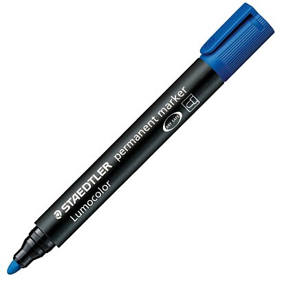 STAEDTLER Lumocolor 352 Marcador permanente, punta ojival, 2 mm, azul - 1