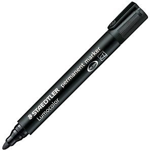 STAEDTLER Lumocolor 352 Marcador permanente, punta ojival, 2 mm, negro STAEDTLER Lumocolor 352 Marcador permanente, punta ojival, 2 mm, negro