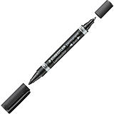STAEDTLER Lumocolor Duo Rotulador permanente, punta doble, 0,6 mm-1,5 mm, negro STAEDTLER Lumocolor Duo Rotulador permanente, punta doble, 0,6 mm-1,5 mm, negro