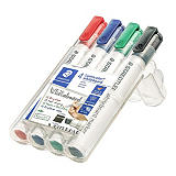 STAEDTLER Lumocolor Lumocolor® Whiteboard Marker 351 B Marcador para pizarra blanca, de punta biselada 2-5 mm, paquete de 4 colores surtidos STAEDTLER Lumocolor Lumocolor® Whiteboard Marker 351 B Marcador para pizarra blanca, de punta biselada 2-5 mm, paquete de 4 colores surtidos