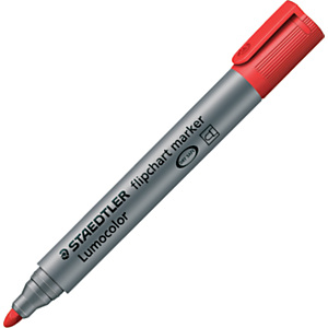 STAEDTLER Marcatore a base d'acqua Lumocolor Flipchart 356 - punta tonda 2,0mm - rosso - Staedtler STAEDTLER Marcatore a base d'acqua Lumocolor Flipchart 356 - punta tonda 2,0mm - rosso - Staedtler