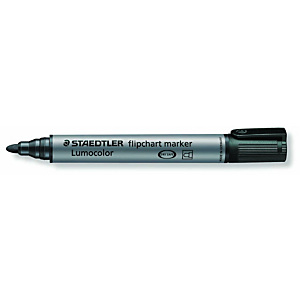 Staedtler Marcatore per lavagne a fogli mobili Flipchart Marker Lumocolor®, Punta Tonda 2 mm, Nero (confezione 10 pezzi) Staedtler Marcatore per lavagne a fogli mobili Flipchart Marker Lumocolor®, Punta Tonda 2 mm, Nero (confezione 10 pezzi)