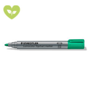 Staedtler Marcatore per lavagne a fogli mobili Flipchart Marker Lumocolor®, Punta tonda, Verde (confezione 10 pezzi)