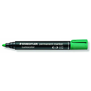 Staedtler Marcatore permanente Lumocolor®, Punta Tonda 2 mm, Verde (confezione 10 pezzi) Staedtler Marcatore permanente Lumocolor®, Punta Tonda 2 mm, Verde (confezione 10 pezzi)