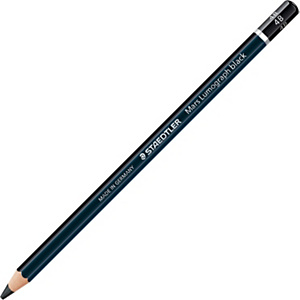 Staedtler Mars Mars Lumograph Black Lápiz de grafito, mina 4B, cuerpo hexagonal negro