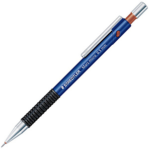 Staedtler Mars Mars Micro, porte-mines, mine B de 0,5 mm, corps bleu avec zone de préhension