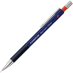 Staedtler Mars Mars Micro, porte-mines, mine B de 0,9 mm, corps bleu avec zone de préhension Staedtler Mars Mars Micro, porte-mines, mine B de 0,9 mm, corps bleu avec zone de préhension