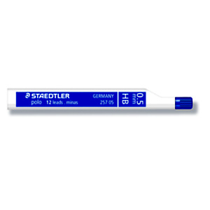 Staedtler Mars Minas de recambio para portaminas, HB, 0,5 mm, estuche de 12