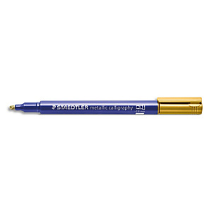 STAEDTLER® metallic calligraphy 8325 - Marqueur encre métallisée or pointe biseau 2,8 mm