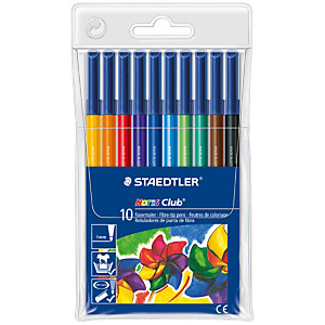 Staedtler Noris Club 326, Rotulador de punta de fibra, punta fina, cuerpo de polipropileno, colores surtidos Staedtler Noris Club 326, Rotulador de punta de fibra, punta fina, cuerpo de polipropileno, colores surtidos