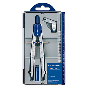 Staedtler Noris Club® 550 01, conjunto de compás, diseño duradero en metal y plástico Staedtler Noris Club® 550 01, conjunto de compás, diseño duradero en metal y plástico