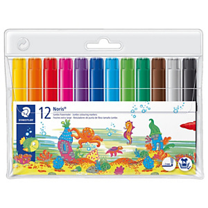 Staedtler Noris Club Jumbo Rotulador de punta de fibra, punta media, 3 mm, colores surtidos