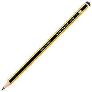 Staedtler Noris Lápiz de grafito, mina B, cuerpo hexagonal amarillo y negro Staedtler Noris Lápiz de grafito, mina B, cuerpo hexagonal amarillo y negro