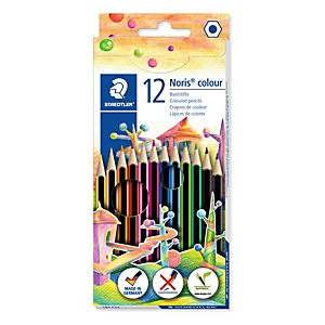 Staedtler Noris Lápices de colores, cuerpo hexagonal, 12 colores surtidos Staedtler Noris Lápices de colores, cuerpo hexagonal, 12 colores surtidos