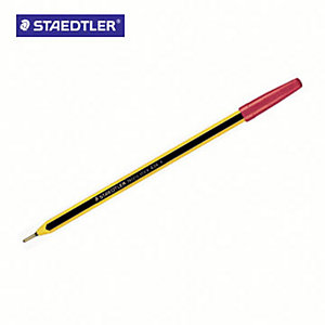 Staedtler Noris Stick 434 Penna a sfera Stick, Punta fine, Fusto in plastica rosso, Inchiostro rosso (confezione 20 pezzi)