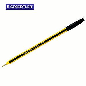 Staedtler Noris Stick 434 Penna a sfera Stick, Punta media, Fusto nero e giallo, Inchiostro nero (confezione 20 pezzi)