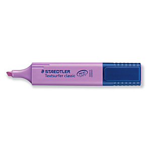 Staedtler Textsurfer® Classic Marcador de cuerpo plano, punta biselada, ancho de línea de 1-5 mm, morado Staedtler Textsurfer® Classic Marcador de cuerpo plano, punta biselada, ancho de línea de 1-5 mm, morado