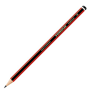 Staedtler Tradition, lápiz de grafito, mina 2B, cuerpo hexagonal negro y rojo Staedtler Tradition, lápiz de grafito, mina 2B, cuerpo hexagonal negro y rojo