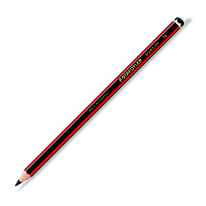 Staedtler Tradition, lápiz de grafito, mina 3B, cuerpo hexagonal negro y rojo Staedtler Tradition, lápiz de grafito, mina 3B, cuerpo hexagonal negro y rojo