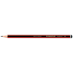 Staedtler Tradition Lápiz de grafito, mina HB, cuerpo hexagonal negro y rojo Staedtler Tradition Lápiz de grafito, mina HB, cuerpo hexagonal negro y rojo