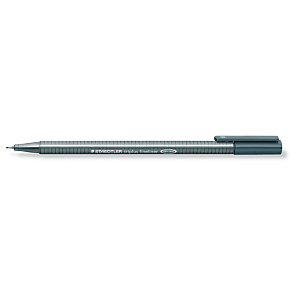 Staedtler Triplus 334 Bolígrafo fineliner, punta superfina, cuerpo gris de polipropileno, tinta gris Staedtler Triplus 334 Bolígrafo fineliner, punta superfina, cuerpo gris de polipropileno, tinta gris