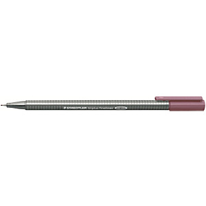 Staedtler Triplus 334 Bolígrafo fineliner, punta superfina, cuerpo gris de polipropileno, tinta rojo oscuro Staedtler Triplus 334 Bolígrafo fineliner, punta superfina, cuerpo gris de polipropileno, tinta rojo oscuro