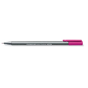Staedtler Triplus 334 Bolígrafo fineliner, punta superfina, cuerpo gris de polipropileno, tinta violeta oscuro Staedtler Triplus 334 Bolígrafo fineliner, punta superfina, cuerpo gris de polipropileno, tinta violeta oscuro