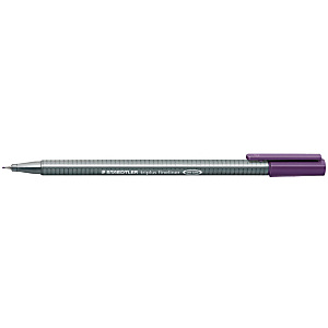 Staedtler Triplus 334 Bolígrafo fineliner, punta superfina, cuerpo gris de polipropileno, tinta violeta rojizo Staedtler Triplus 334 Bolígrafo fineliner, punta superfina, cuerpo gris de polipropileno, tinta violeta rojizo